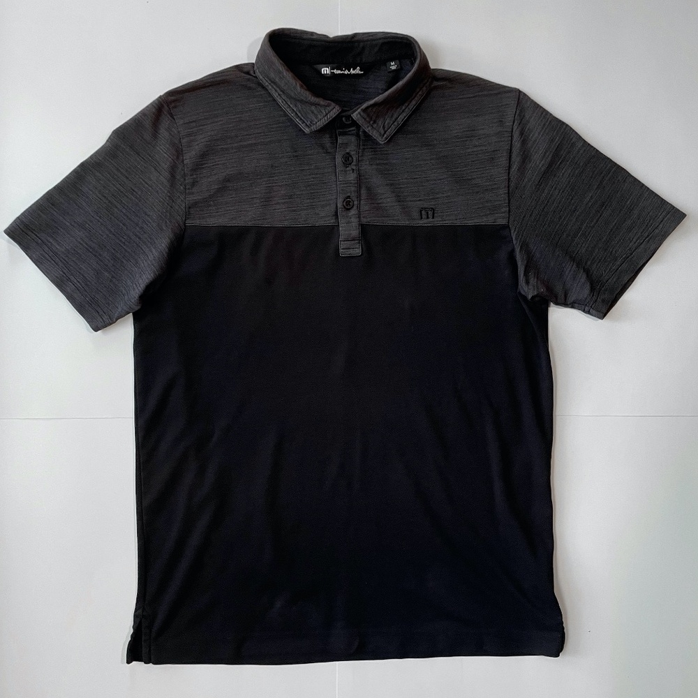 Travis Mathew Black Color Block Polo Size Medium